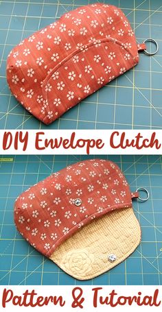 DIY Envelope Clutch Tutorial Fabric Envelope Pouch, Pattern For Small Purse, Envelope Bag Diy, Small Purse Sewing Pattern Free, Envelope Purse Pattern, Make A Purse Free Pattern, Free Clutch Sewing Pattern, Diy Fabric Envelope, Small Clutch Purse Pattern