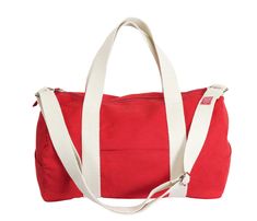 Canvas or Waxed Canvas: Waxed Canvas Yoga Chic, Canvas Duffel Bag, Overnight Travel Bag, Sports Bags Gym, Red Canvas, Dance Bag, Yoga Bag, Duffel Bags, Gorgeous Bags