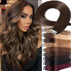 ad eBay - THICK Tape In Human Hair Extensions Real Remy Skin Weft Ombre FULL HEAD/16 18 20 - Buy Now, click the link (eBay) Black Ombre Hair, Dark Brown To Light Brown, Dark Brown Ombre, Ombre Hair Extensions, Tape In Hair Extensions, Wigs Hair Extensions, Human Hair Extensions, Hair Pieces, Beauty Health