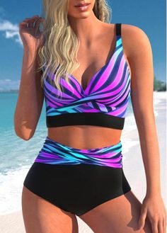 Color:Multi Color;Size:S;Size:XL;Size:XXL;Bra Style:Padded;Support:Wire Free;Pad Style:Removable;Strap Style:Adjustable;Package Contents:1 X Bra , 1 X Panty;Occasion:Sport; Plus Swim, Swimming Suits, Swimming Suit, Beach Swimwear, Beach Swim, Swimsuits High Waisted, Print Swimsuit, Suit Set, Plus Size Swimwear