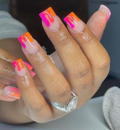 Long Acrylic Nail Designs, Ombre Acrylic Nails, Colored Acrylic Nails, Short Square Acrylic Nails, Acrylic Nails Coffin Pink, Long Square Acrylic Nails