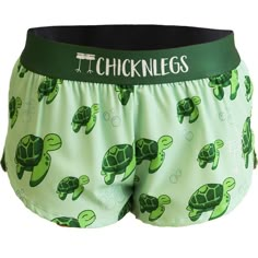 Women's Sea Turtles 1.5" split leg printed chicken legs running shorts from ChicknLegs. Show off your chicken legs in the most comfortable running shorts with dozens of fun printed designs. Split Legs, Chicken Legs, Best Running Shoes, Sea Turtles, Side Split, Black Mesh, Running Shorts, Sea Turtle, How To Run Longer