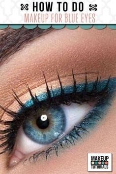 Simple Eyeshadow Tutorial, Blue Eye Makeup Tutorial, Blue Eyes Pop, Eyeshadow Tips, Simple Eyeshadow, How To Do Makeup, Crazy Makeup