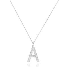 PRICES MAY VARY. CZ Silver Initial Necklace - These Delicate Necklace represent the first letter of your first name! Choose letters to signify your name, your lover's or your best friend's initial name. All your love for someone all in one simple Alphabet! Always Feeling Together with the Person You Care. & Safe Material - Made of Hypoallergenic High-grade 316L Stainless-steel. It's nickel-free, lead-free, cadmium-free, and will never rust, stain, corrode or cause any allergy Adjustable Size - 1 A Letter Necklace, Simple Alphabet, Letter Necklace Silver, Silver Initial Necklace, S Initial, Alphabet Pendant, Alphabet Necklace, Zirconia Necklace, Initial Name