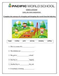 worksheet for children to learn english