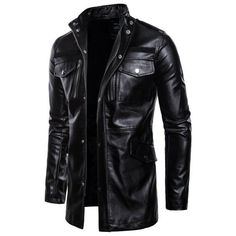 Free & Fast shipping 100% Satisfaction guarantee 30 Days Money Back 100% DELIVERED & TRACKED lowest price guranteed on all orders top quality Your Best Choice & 5 STAR SERVICE Men's Stand collar Long sleeve Faux Leather Jacket Motorcycle Biker Outwear L DESCRIPTION Brand Unbranded Size M-5XL Size Type Regular Style Motorcycle Jacket Chest Size 40-55 in Closure Zip Collar Style Stand-Up Country/Region of Manufacture China Department Men Distressed No Features Waterproof Fit Slim Garment Care Mach Faux Leather Jacket Men, Motorcycle Leather Jacket, Stand Collar Jackets, Leather Stand, Pu Leather Jacket, Leather Trench, Men's Leather Jacket, Long Trench Coat, Motorcycle Leather