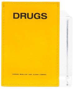 Raf Simons yellow drugs leather cardholder Cookie Mueller, Leather Cardholder, Designer Wallets, Raf Simons, Best Brands, Card Holder Leather, Best Brand, Wallets, Card Holder