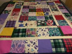 the quilt is made up and ready to be sewn on it's own