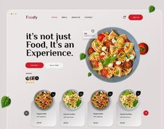 the foody website is designed to look like it's not just an experience