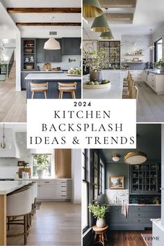 kitchen backsplash ideas and designs with text overlay that reads,'2014 kitchen backsplash ideas & trends '