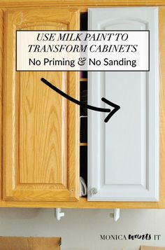 the cabinet door is open and there are instructions on how to use them for painting