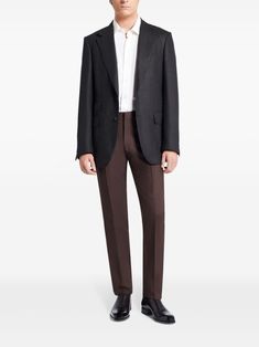 TOM FORD straight-leg Tailored Trousers - Farfetch City Shorts, Balenciaga Track, Brown Silk, Balenciaga Triple S, Custom Watch, Summer Beach Wear, Derby Shoes, Espadrille Shoes, Tailored Trousers