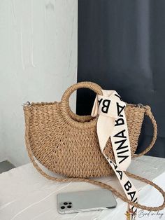 BirdinBag - Summer Beach Weaving Straw Bag - Ideal for Womens Beach Travel & Vacation Outfits Playa, Paper Plain, Woven Beach Bags, Round Straw Bag, Fashion Student, Straw Beach Bag, Summer Handbags, Women Beach, Summer Bag