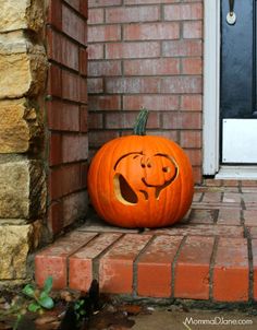 a pumpkin carved to look like an elephant