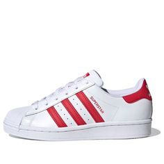 adidas originals Superstar J 'White Red' FW8293 (SNKR) Adidas Originals Superstar, Red Sneakers, Adidas Gazelle Sneaker, Adidas Superstar Sneaker, Adidas Gazelle, Sneakers Shoes, Adidas Originals, Adidas Sneakers, Shoes Sneakers