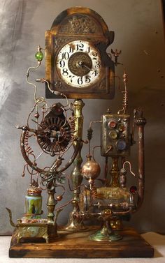 Capt. Bland’s Steam Powered Clock Steam Punk Diy, Bedroom Primary, 1900 House, Steampunk Kunst, Steampunk Items