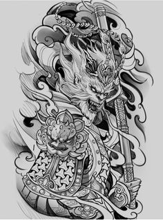 Japanese Sun Tattoo, Butterfly Leg Tattoos, Half Sleeve Tattoos Sketches, Traditional Japanese Tattoo Designs, Peace Tattoos, Monkey Tattoos, King Tattoos