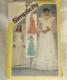 an old sewing pattern for a wedding dress