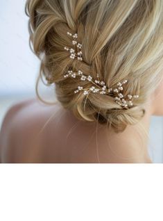 JJ's House Hair Pins 4.33 \"(Approx.11cm) Wedding (Set of 3) Hair Accessories 1.97\"(Approx.5cm) Alloy Hairpins Pearl Headpieces. #JJ's House #HairPins #Wedding #HairAccessories #Alloy #Hairpins #Pearl #Headpieces Champagne Bridal Hair Piece, Gold Hair Accessories Wedding Simple, Bridal Wedding Hair Accessories, Wedding Hair Clip For Bride, Bridesmaids With Hair Pieces, Braidsmaid Hair Accessories, Pearl Hair Pins Bride, Curls With Pearls Hair Piece Wedding, Wedding Hair Jewelry Pearls