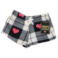 Emme Jordan's fuzzy shorts are essential to every young ladies wardrobe. The machine washable polyester fabric is light weight, while being warm and cozy. These plush junior cut shorts have an elastic stretch waist, topped with a cute bow. With tons of prints, these small shorts can be worn as pajamas, over a swimsuit, or just lounging about. Affordable enough to grab a pair for each of your daughter's friends, these bottoms are sure to be a hit at her next sleep over party! Size: L.  Color: Whi Pajama Shorts Png, Cute Pjs Shorts, Cute Pajama Shorts, Y2k Pjs, Y2k Pajamas, Fuzzy Shorts, Plush Pajama Pants, Pajamas Shorts, Cut Shorts