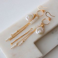 Wire Wrapped Briolette Jewelry For Wedding, Elegant Pearl Drop Moonstone Jewelry, Elegant Moonstone Jewelry With Pearl Drop, Elegant Moonstone Pearl Drop Jewelry, Wedding Briolette Wire-wrapped Jewelry, Briolette Pearl Chain Jewelry For Wedding, Delicate Moonstone Earrings For Wedding, Delicate Moonstone Wedding Earrings, Wire Wrapped Briolette Earrings For Wedding