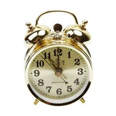 an alarm clock with bells is shown against a white background and reads 11 01 pm