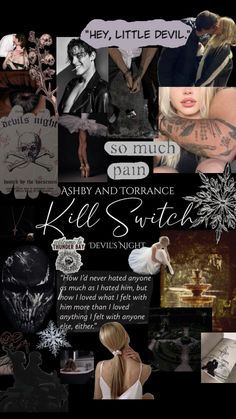 a collage of photos with the words kill switch on them and pictures of people