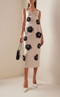 Exclusive Flora Hera Midi Dress By Harbison | Moda Operandi Flower Midi Dress, Embellished Midi Dress, Summer 2025, Art And Culture, Lifestyle Design, Indian Designer, Indian Designer Wear, Flower Embroidery, White Midi Dress