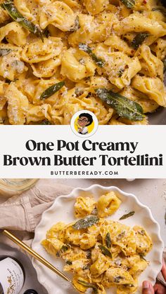 one pot creamy brown butter tortellini with spinach