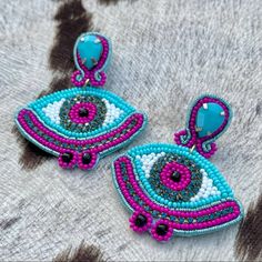 New Rhinestones Eyes Beaded Drop Earrings Features: Seed Bead + Rhinestone Evil Eye Earrings. 2.5" Post Style. Felt Backing. **Free People Urban Outfitters Bohemian Hippie Cowgirl Southwest Western Beachy Summer Beaded Earrings Pink Teardrop Beaded Earrings For Party, Bohemian Jeweled Beaded Drop Earrings, Pink Bohemian Crystal Jewelry, Bohemian Pink Crystal Jewelry, Bohemian Jeweled Beaded Earrings For Gifts, Turquoise Beaded Earrings For Party, Pink Beaded Drop Crystal Earrings, Pink Beaded Crystal Drop Earrings, Multicolor Crystal Beaded Earrings