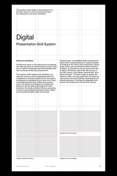 Digital presentation grid system for InDesign Museums Architecture, Display Template, Style Sheet, Exhibition Display, Adobe Creative Cloud, Grid System, Nft Art, Digital Display