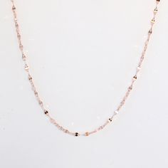 "A delicate link chain necklace with a shocking amount of sparkle. Made to last a lifetime and has an adjustable chain for easy layering. Wear it on its own or stack up multiple for the ultimate glitter. ✩ Handcrafted in 10K solid rose gold. Tarnish resistant, never discolor. ✩ Chain comes with a total of 16\" with options to wear at 14\", 15\" and 16\"    or a total of 18\" with options to wear at 16\", 17\" and 18\" ✩ Chain width: 1.7mm ✩ Approx. weight: 0.5g ✩ FREE gift box & Free domestic shipping More blings from Joylene: https://www.etsy.com/shop/joylenedesign *  Social media * Find us on Facebook: https://www.facebook.com/joylenejewelry/ Tag us on Instagram: joylenedesign" Cheap Adjustable Rose Gold Chain Necklace, Delicate Rose Gold Chain Necklace For Party, Dainty Rose Gold Necklace With Paperclip Chain, Dainty Rose Gold Paperclip Chain Necklace, Dainty Rose Gold Necklaces With Chain, Dainty Rose Gold Chain Necklace, Delicate Rose Gold Chain Necklace, Delicate Rose Gold Chain Necklace As A Gift, Dainty Rose Gold Chain Necklace With Satellite Chain