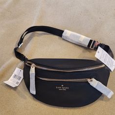 Kate Spade Women's Nylon Chelsea Belt Bag. New With Tags Kate Spade Nylon Bags For Everyday Use, Kate Spade Nylon Bag With Zipper Closure, Kate Spade Black Bag With Cell Phone Pocket, Casual Nylon Kate Spade Bag, Functional Kate Spade Bag With Adjustable Strap, Womens Belt, Bags Kate Spade, Kate Spade Bags, Kate Spade Bag