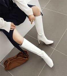 Katalina Women's Boots | Ultrasellershoes.com – Ultra Seller Shoes Trendy Fitted Boots, Casual Winter Heeled Boots, Elegant High Heel Boots In Polyurethane, Elegant High Heel Polyurethane Boots, Elegant High Heeled Boots In Polyurethane, Fitted Square Toe Heeled Boots For Winter, Leather Fitted Knee-high Boots For Winter, White Faux Leather Heeled Boots For Winter, Trendy High Synthetic Heeled Boots