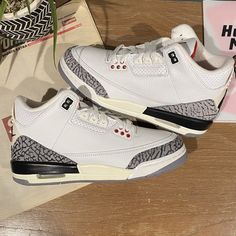 Jordan 3 Reimagined, Jordans 3, White Cement Reimagined, Jordan 3 White Cement, Fire Shoes, Shoes Inspiration, Shoes For School