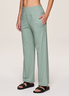 Whether you pair it with your favorite denim jacket or a sports bra for yoga, our Lotus Wide Leg Pant is the ultimate studio-to-street piece. A relaxed, wide leg design keeps you comfortable and on trend while the flat-front elastic waistband ensures an ultra flattering look and fit without sacrificing comfort. Complete with side pockets that provide the functionality you're looking for, you can unwind and reset in these versatile women's sweatpants. Strappy Bra, Soft Bra, French Terry Fabric, Wide Leg Pant, Plus Size Shopping, Leg Design, Hats For Sale, Ankle Pants, Womens Sweatpants