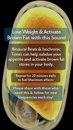 Lose weight & activate brown fat with this tone 💓 Please Share! #healingtones #loseweight #loseweightfast #fatloss #burnfat #frequency #foru Parapsychology, Healing Spirituality, Binaural Beats