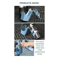 the instructions for how to use a sprayer on an outdoor grill with two pictures