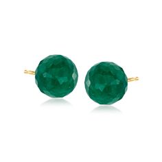 Ross-Simons - 13.00ct t. w. Emerald Stud Earrings in 14kt Yellow Gold. Stud Earrings. A quick fixer-upper for any outfit, these simple studs will add an energizing splash of green in an instant. The timeless earrings feature 13.00 ct. t. w. round emeralds set in 14kt yellow gold. Post/clutch, emerald stud earrings. Emerald birthstones are the perfect gift for May birthdays. Emerald Stud Earrings, Timeless Earrings, Simple Studs, Emerald Necklace Pendant, Yellow Gold Stud Earrings, Emerald Birthstone, Earrings Emerald, Emerald Earrings Studs, Yellow Gold Jewelry