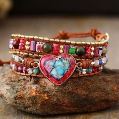 Handmade Mix Stones Wrap Bracelet Cape Diablo, Vegan Wrap, Gemstone Wrap Bracelet, Wrap Armband, Balance Bracelet, Beaded Leather Wraps, Boho Wrap Bracelet, Bracelets Handmade Diy, Bracelet Apple Watch