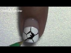 DIY Soccer Nail Art DIY Nails Art Football Nail Art, Nail Time, Pretty Nail Designs, Diy Nail Designs