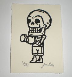 a black and white drawing of a skeleton holding a camera