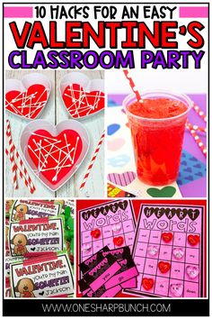 valentine's day classroom party with lots of fun and free printables for kids