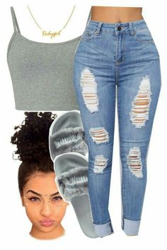 Jeans Polyvore, Clothes Aesthetic, Outfit Goals, Teenage Fashion Outfits