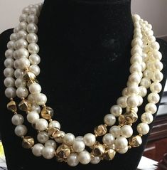 Vintage 4 strand Faux Pearl Necklace. High quality costume jewelry. Only one previous owner. Faux Pearl Necklace, Beaded Necklaces, Costume Jewelry, Faux Pearl, Necklace Etsy, Pearl Necklace, Etsy Accessories, Beaded Necklace, Jewelry Necklaces