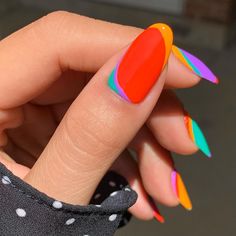 Rainbow Nails, Oval Nails, Dream Nails, Chic Nails, Ombre Nails, Swag Nails