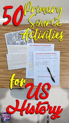 the 50 primary source activities for us history