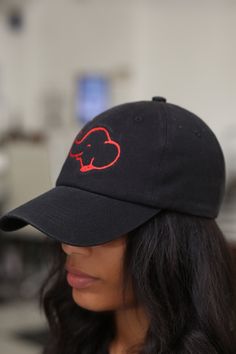 With unique designs you won't find anywhere else, our caps are the quality type that are designed with a thicker woven fabric. Not those flimsy weak ones that lose shape. 100% stitched embroidered design. Sport cap. Curved brim. Dry Clean Only. Comes in: adjust back. Perfect for those Devastating Divas who needs head/face protection from the sun, sweat and elements while out doing fitness, events or anything fun. Black Cotton Dad Hat With Curved Visor, Trendy Black Dad Hat With Embroidered Logo, Black Dad Hat With Curved Bill, Trendy Black Dad Hat With Curved Bill, Black Dad Hat With Embroidered Logo, Black Dad Hat For Streetwear With Curved Bill, Black Dad Hat With Embroidered Logo Flat Bill, Black Dad Hat With Embroidered Logo And Curved Brim, Trendy Flat Bill Dad Hat With Embroidered Logo