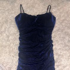 Size:Xs Color: Blue/Sparkly Brand: Emerald Sundae Quality: New With Tags Blue Bodycon Mini Dress For Prom, Glamorous Blue Bodycon Homecoming Dress, Glamorous Blue Bodycon Dress For Homecoming, Blue Spaghetti Strap Bodycon Dress For Prom, Blue Ruched Homecoming Dress, Blue Ruched Dress For Homecoming, Blue Ruched Dresses For Party Season, Blue Sparkly Mini Dress, Sparkly Short Dress