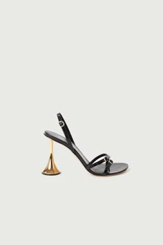 Orchestra Heel – Coperni Modern Ankle Strap Heels With Metal Feet, Modern Heels With Metal Feet And Open Heel, Modern Open Heel Heels With Metal Feet, Day Casual Outfit, Heels Fancy, Date Shoes, Designer Shoes Sneakers, Fancy Flats, Heels Designer